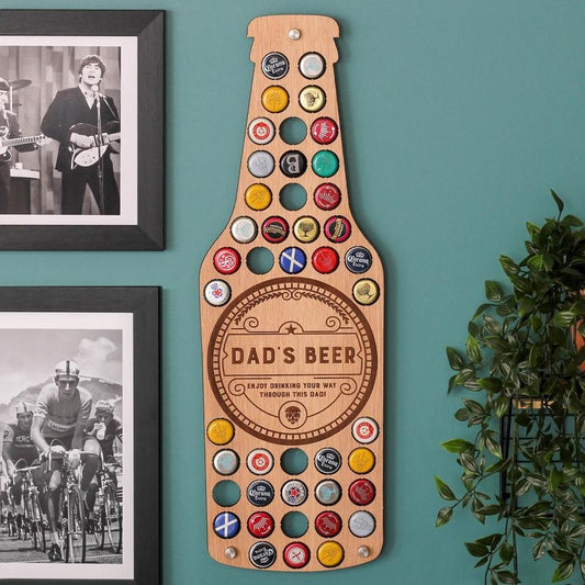 Beer Bottle Cap Holder Wall Art Decoration Gifts for Father