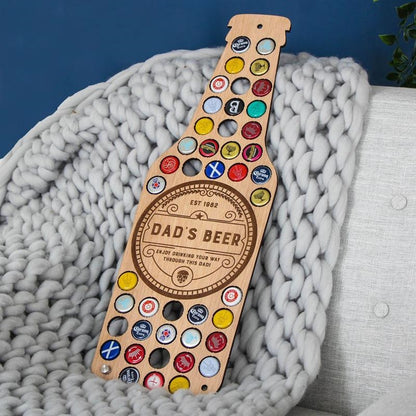 Beer Bottle Cap Holder Wall Art Decoration Gifts for Father