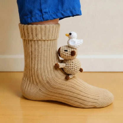 Festive Christmas Socks - 3D Knit Animal Socks