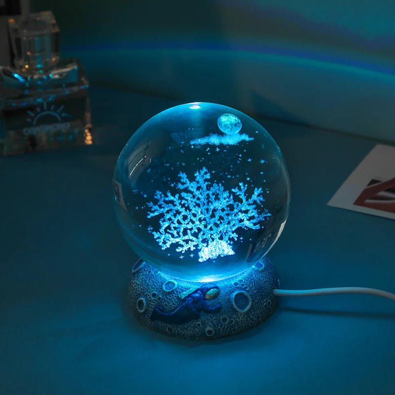 Ocean Animal Crystal Ball LED Night Lights