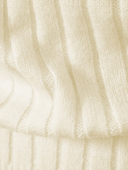 Einfarbiger, geometrischer Pullover mit schmalem Stehkragen für Herren