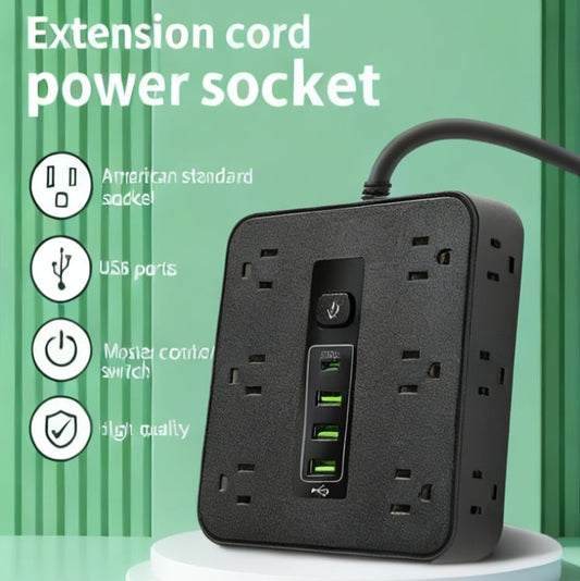 ⚡16-in-1 Power Strip with Switch & Surge Protection,ETL Listed Fireproof Power Strip