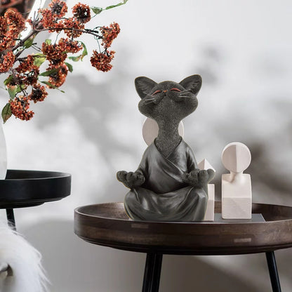 Happy Buddha Cat Home Decor