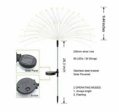 Solar Garden Firework Light Lawn Light