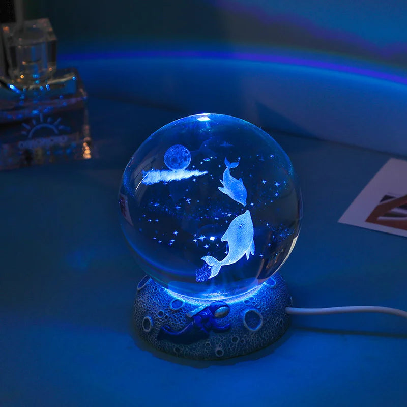 Ocean Animal Crystal Ball LED Night Lights