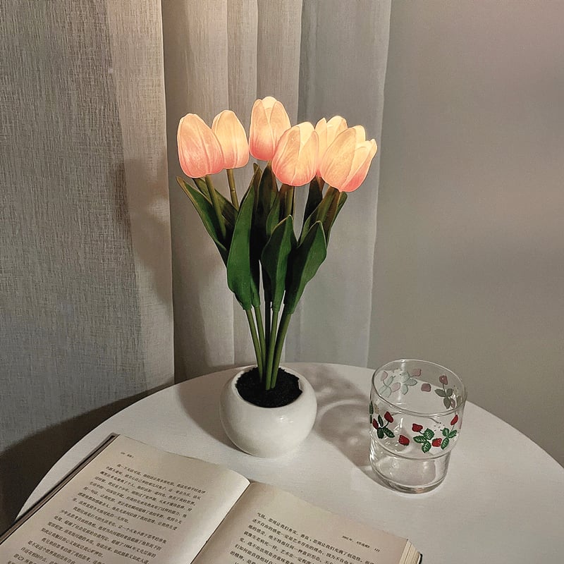 2023 New LED Tulip Home Night Light Decoration Atmosphere Lamp
