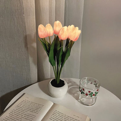 2023 New LED Tulip Home Night Light Decoration Atmosphere Lamp