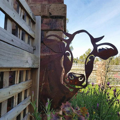 Garden Farm Peep Animals Metal Artwork Decoration