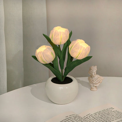 2023 New LED Tulip Home Night Light Decoration Atmosphere Lamp