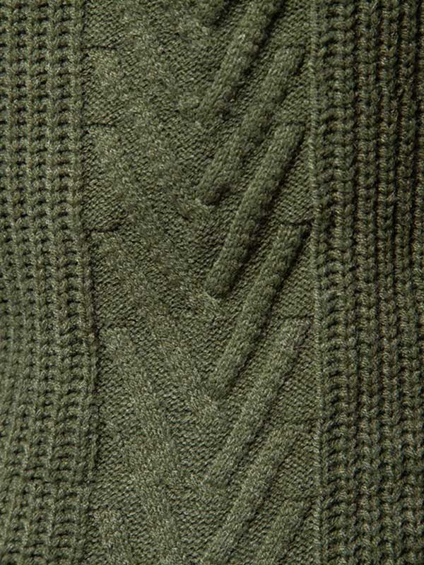 Einfarbiger, lässiger Jacquard-Pullover mit halbem Rollkragen für Herren