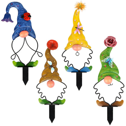 Spring Metal Gnome Garden Decoration