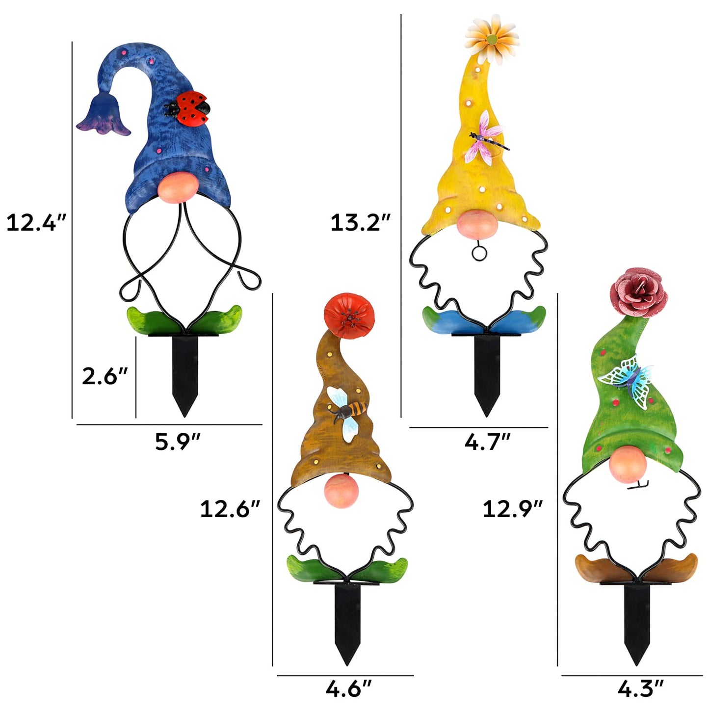 Spring Metal Gnome Garden Decoration