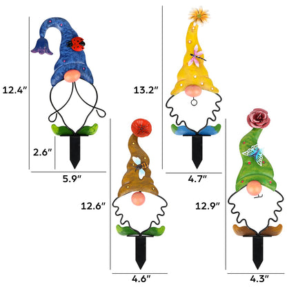 Spring Metal Gnome Garden Decoration