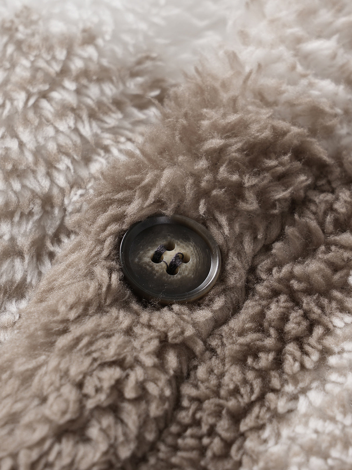 Men's Classic Plaid Fluffy Faux Fur Single Pocket Button Lapel Jacket