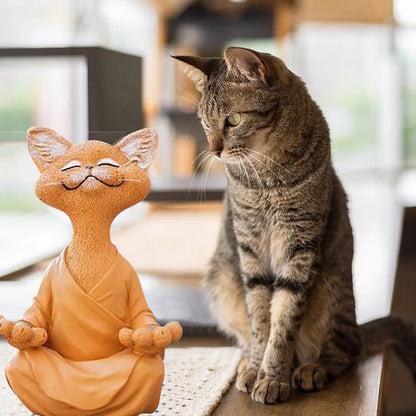 Happy Buddha Cat Home Decor