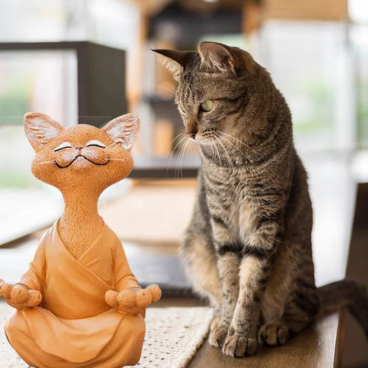Happy Buddha Cat Home Decor