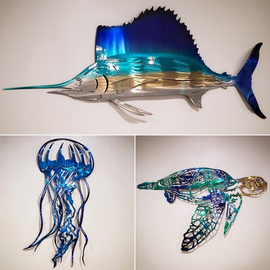 Personalized Metal Sea Animal Wall Decor
