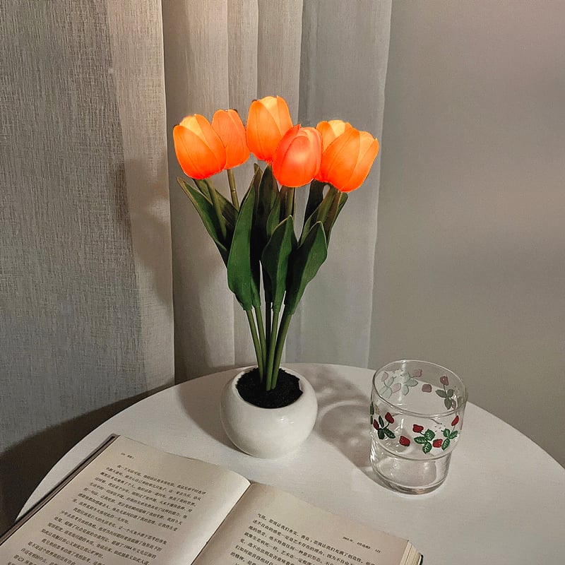 2023 New LED Tulip Home Night Light Decoration Atmosphere Lamp
