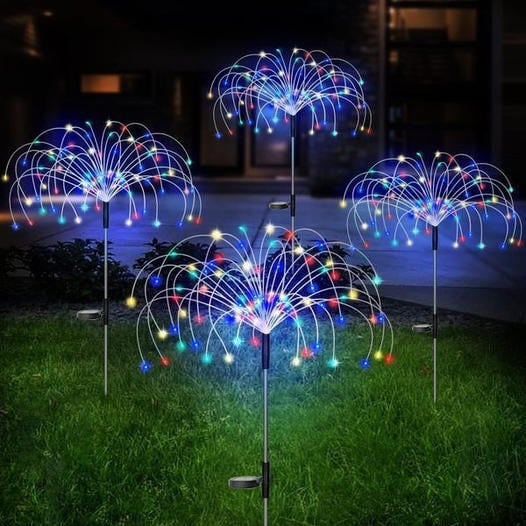 Solar Garden Firework Light Lawn Light
