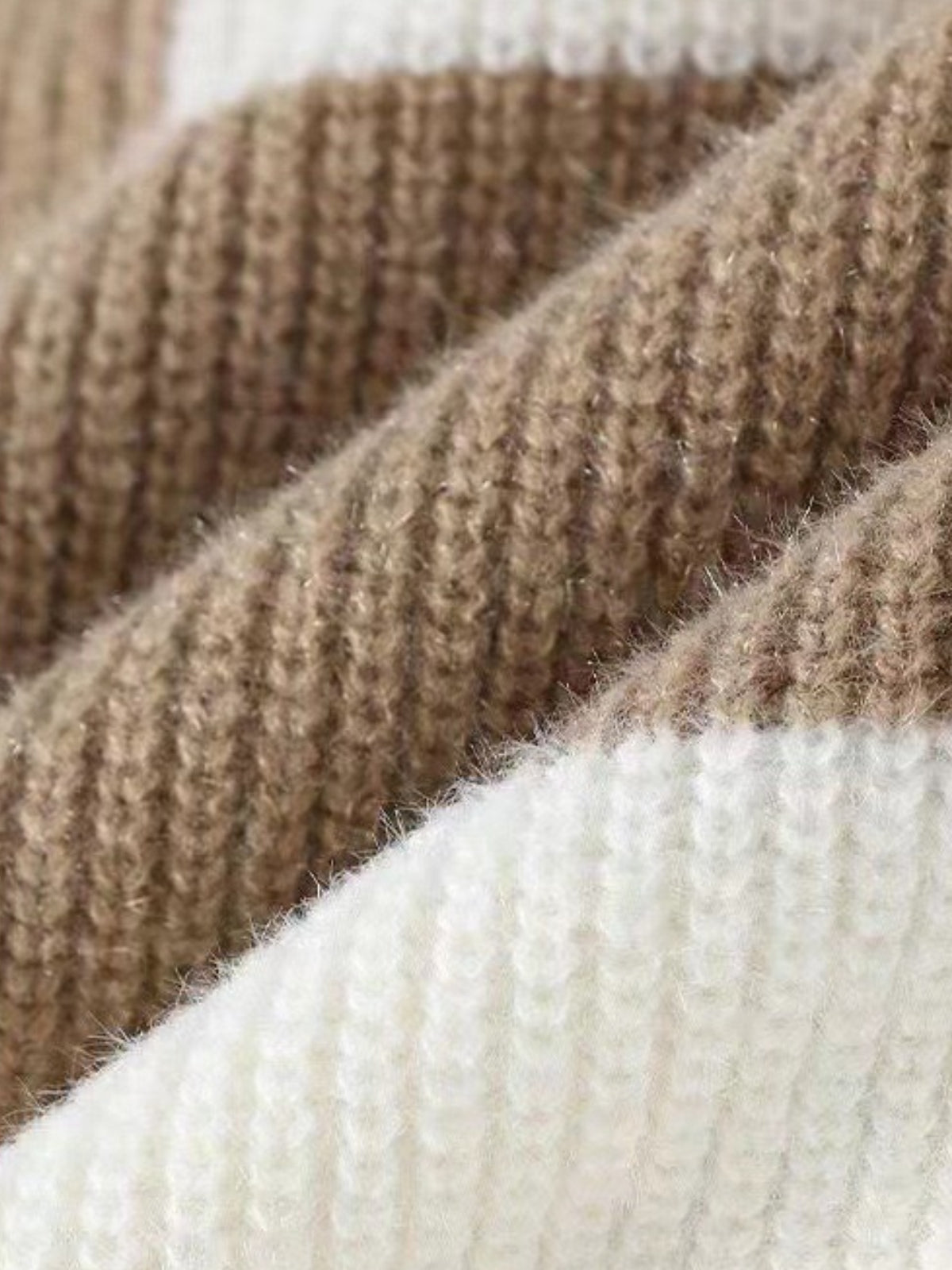 Men's contrast color crew neck sweater winter warm sweater