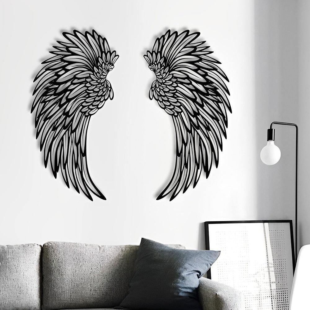 1 Pair Angel Wings Metal Wall Art