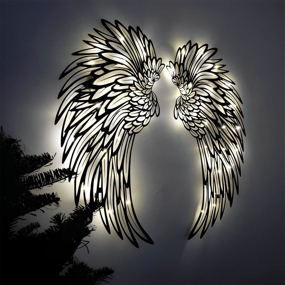 1 Pair Angel Wings Metal Wall Art