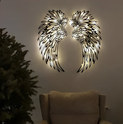 1 Pair Angel Wings Metal Wall Art