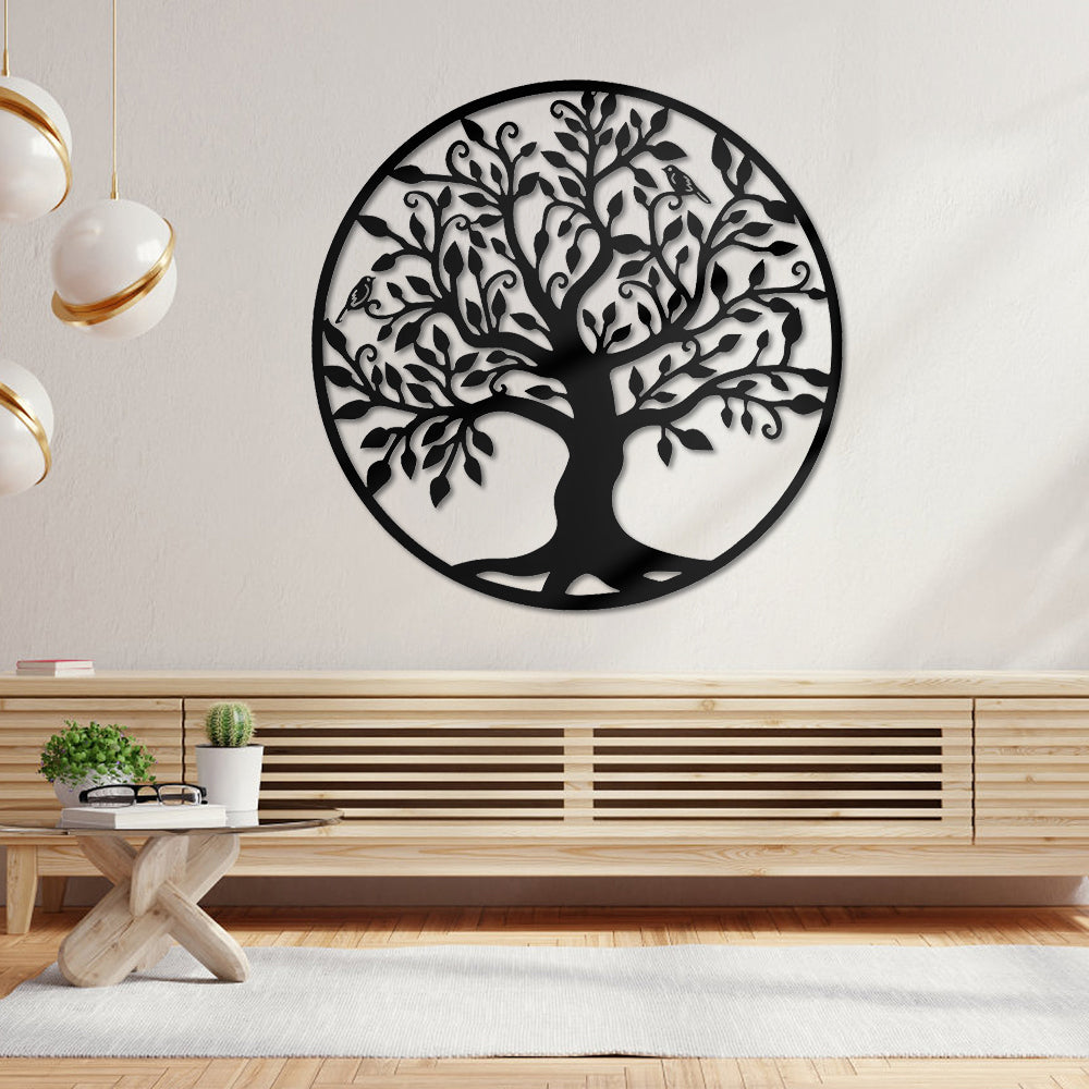 Birds and Tree of Life Metal Wall Art