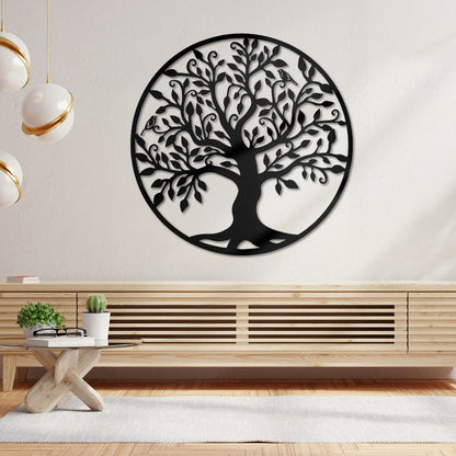 Birds and Tree of Life Metal Wall Art
