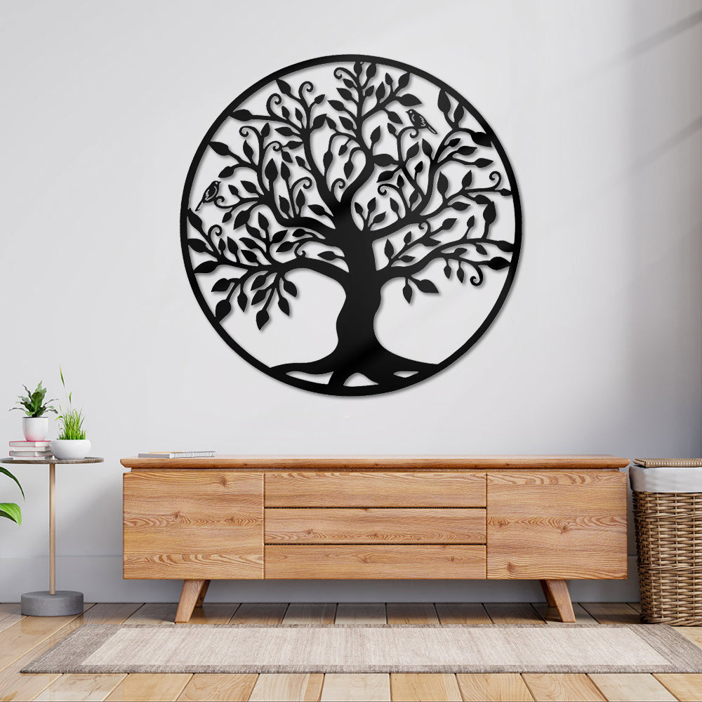 Birds and Tree of Life Metal Wall Art
