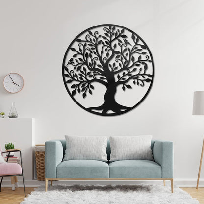 Birds and Tree of Life Metal Wall Art