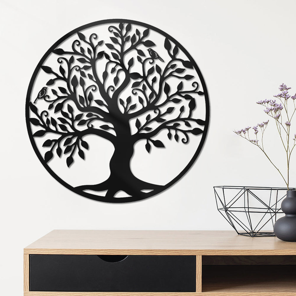 Birds and Tree of Life Metal Wall Art