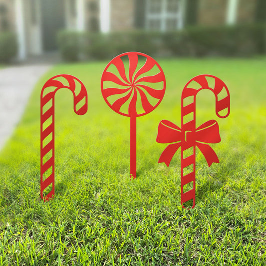 Christmas Candy Cane Stakes