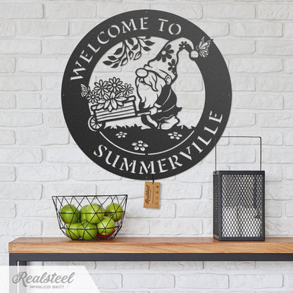 Garden Gnome Monogram Wall Art