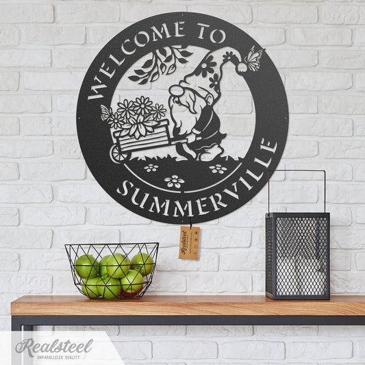 Garden Gnome Monogram Wall Art