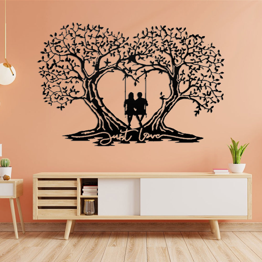 Love Tree Heart-shaped Tree Of Life Metal Wall Art