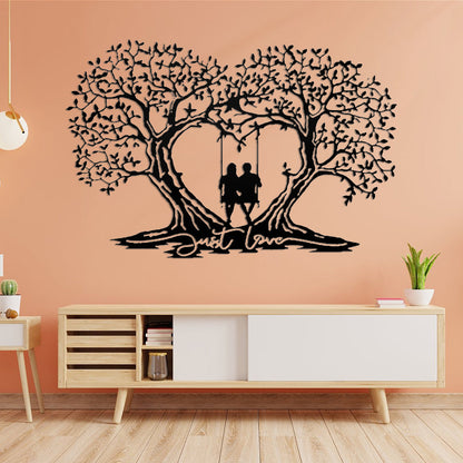Love Tree Heart-shaped Tree Of Life Metal Wall Art