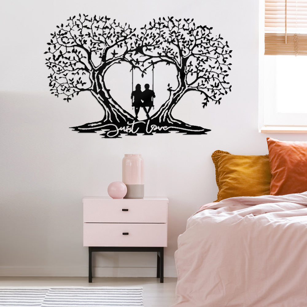 Love Tree Heart-shaped Tree Of Life Metal Wall Art