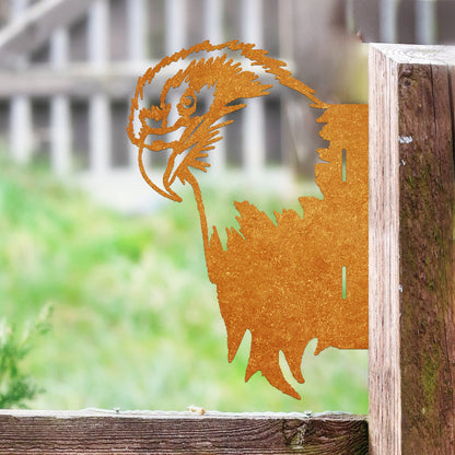 Eagle Farm Peeping Animal Outdoor Metal Garden Art