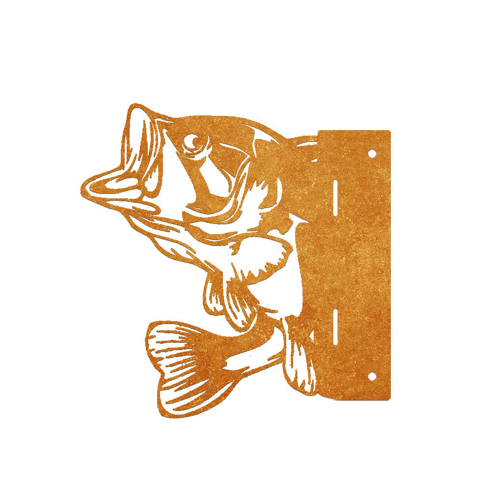 Fish Farm Peeping Animal Outdoor Metal Garden Art