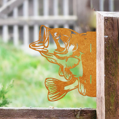 Fish Farm Peeping Animal Outdoor Metal Garden Art