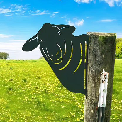 Cute Sheep Farm Peeping Animal Outdoor Metal Garden Art