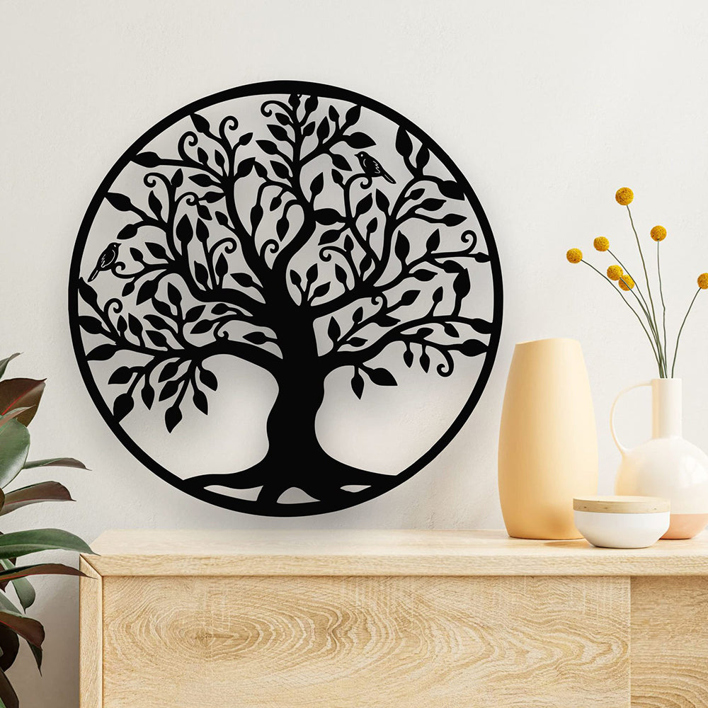 Birds and Tree of Life Metal Wall Art