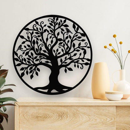 Birds and Tree of Life Metal Wall Art