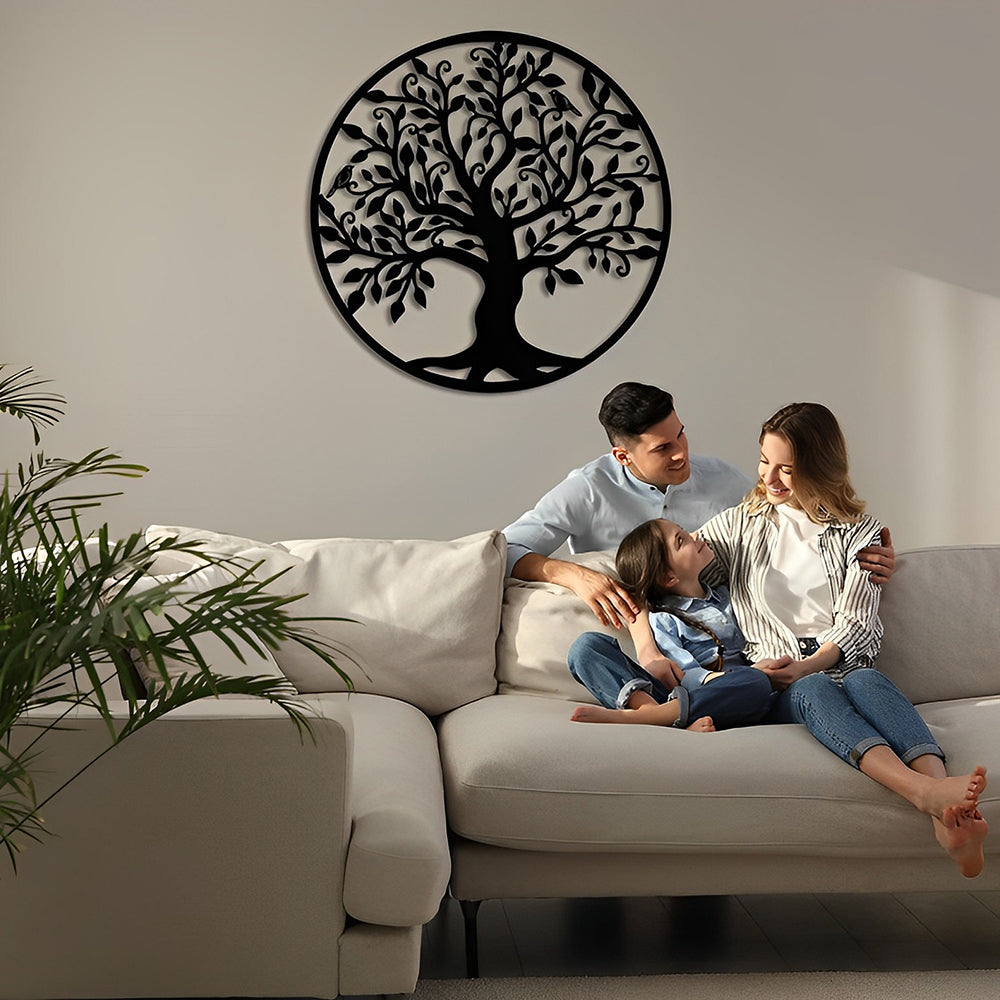 Birds and Tree of Life Metal Wall Art