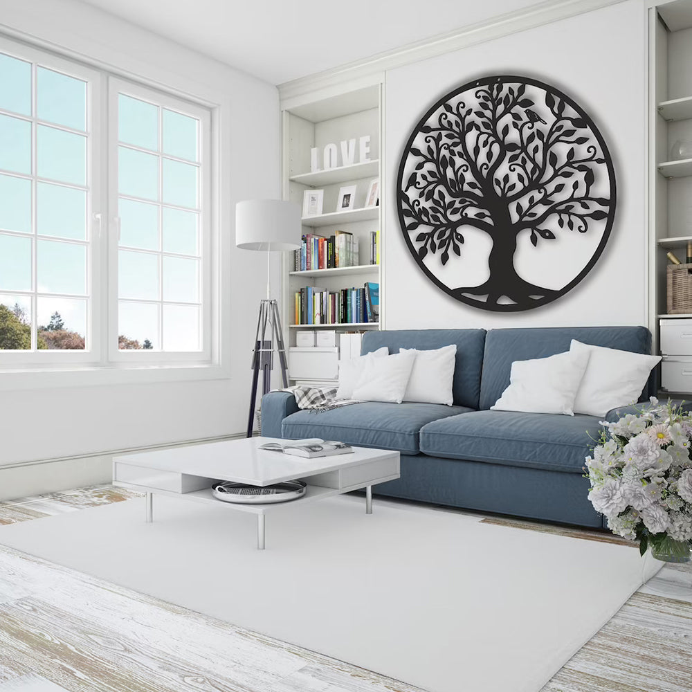 Birds and Tree of Life Metal Wall Art
