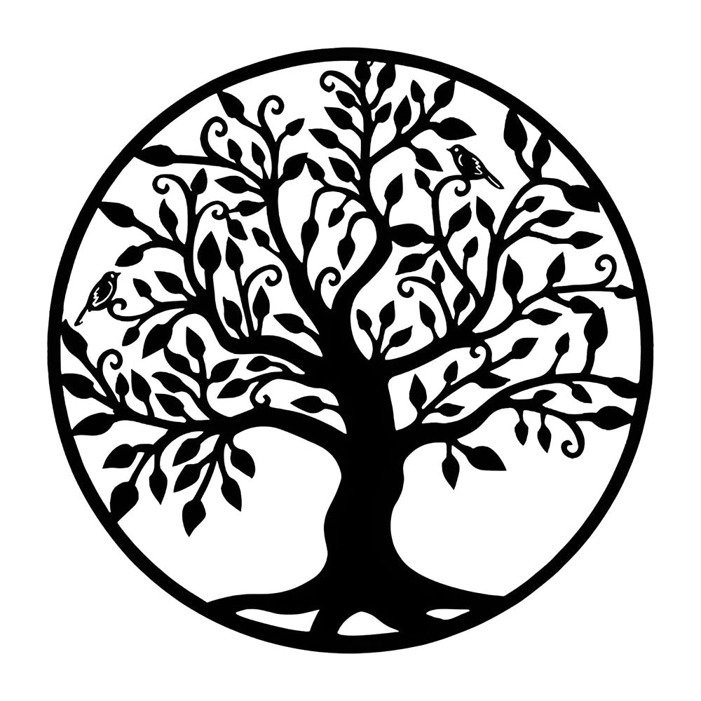 Birds and Tree of Life Metal Wall Art
