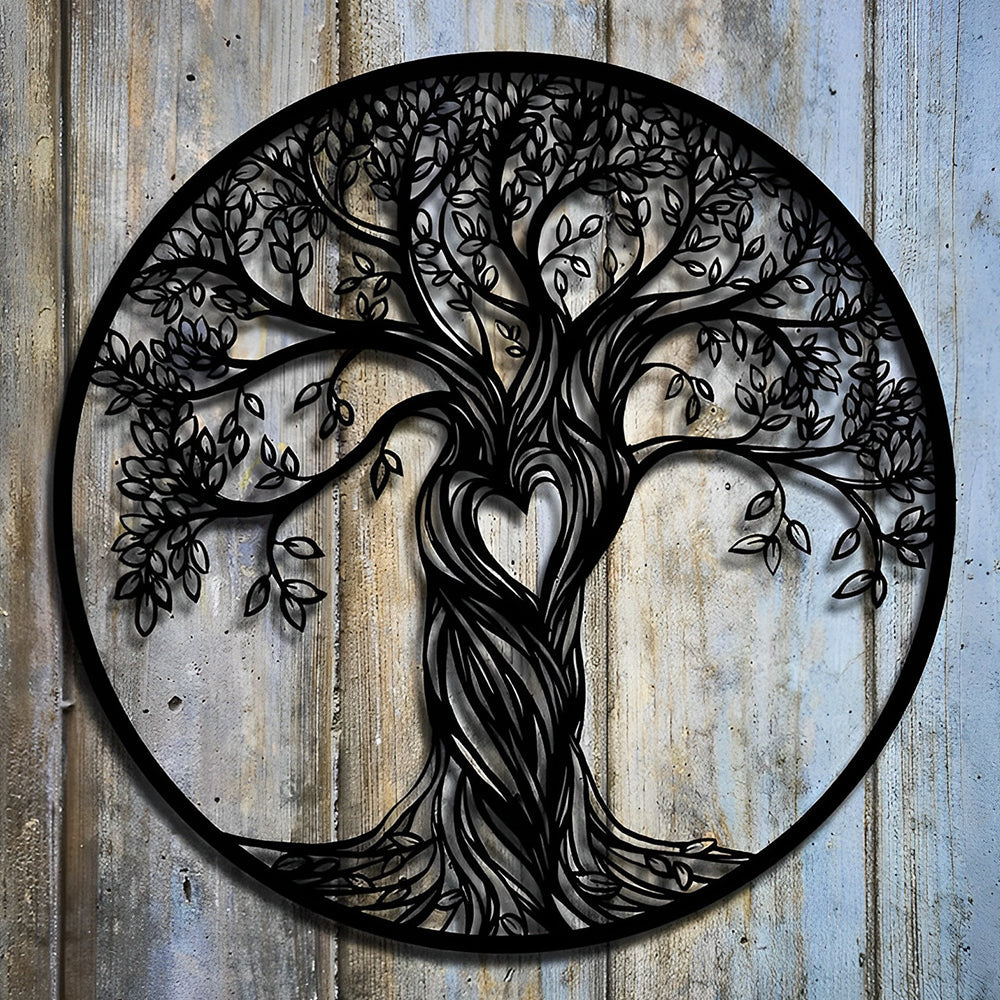 Eternal Heart Tree of Life Metal Wall Art