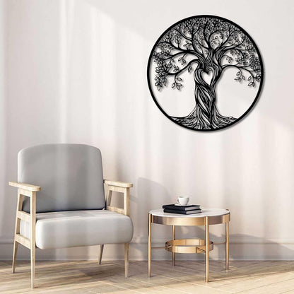 Eternal Heart Tree of Life Metal Wall Art