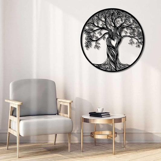 Eternal Heart Tree of Life Metal Wall Art